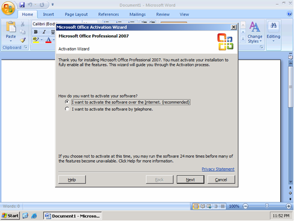 Trial Activation Key Microsoft Office 2007